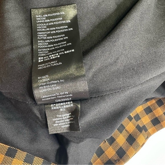 FREE PEOPLE ASHBY VINTAGE INSPIRED PLAID BLAZER IN BROWN NWOT - Picture 8 of 12